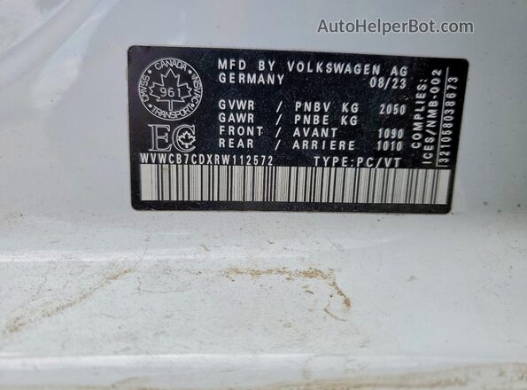 WVWCB7CDXRW112572 2024 VOLKSWAGEN GOLF Белый Вид подкапотного пространства