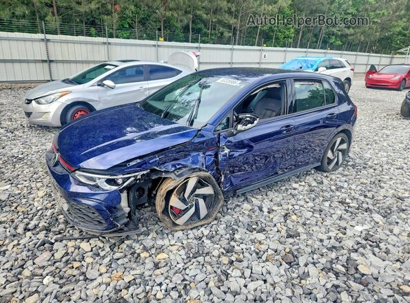 WVWGA7CD2RW158563 2024 VOLKSWAGEN GTI Blue წინა მარცხენა ხედი სამი მეოთხედიდან