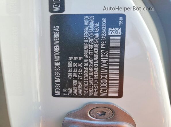 WZ1DB0C01MW041037 2021 TOYOTA GR White Շարժիչի բաժամունքի տեսք
