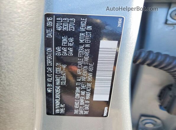 YV140MTLXH2428540 2017 VOLVO S60 Silver Engine compartment view