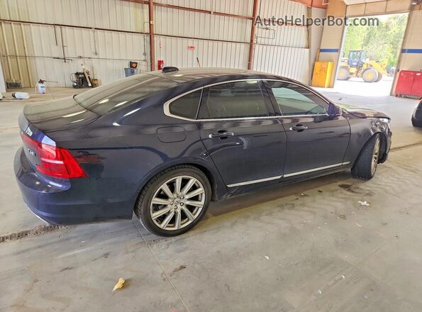 YV1A22ML2H1016814 2017 VOLVO S90 Blue Trasero derecho