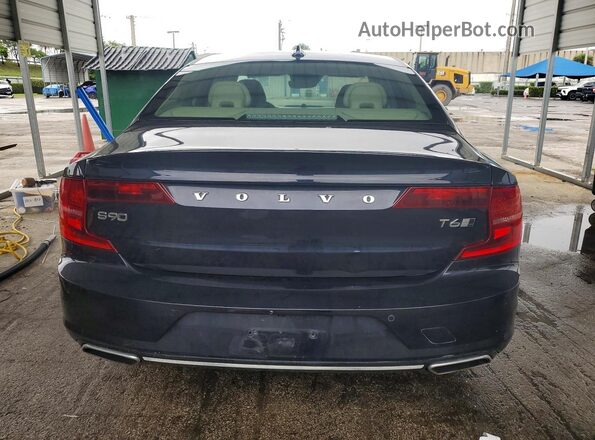 YV1A22ML8H1004957 2017 VOLVO S90 Blue Widok z tyłu
