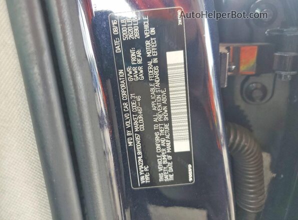 YV1A22ML8H1004957 2017 VOLVO S90 Blue Widok komory silnika