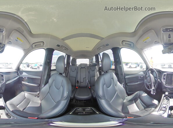 YV4102CK9M1715580 2021 VOLVO XC90 White Widok wnętrza 360 stopni