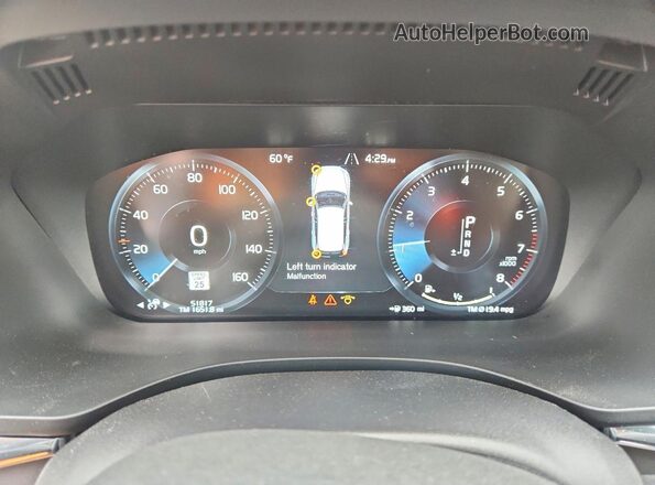 YV4102RL0L1571769 2020 VOLVO XC60 Gray Vista del cuadro de instrumentos