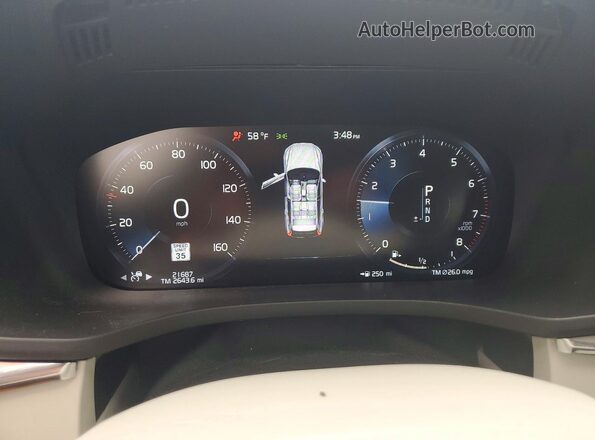 YV4102RL7M1728232 2021 VOLVO XC60 Серый Вид щитка приборов