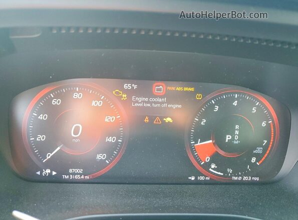 YV4162XZ9K2013255 2019 VOLVO XC40 Blue Սարքավորումների վահանակի տեսք