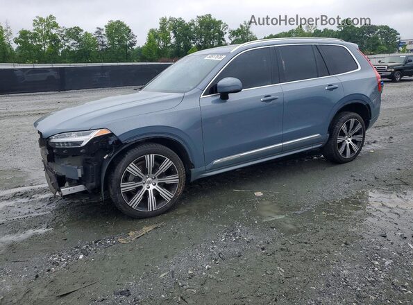 YV4A221L7L1538399 2020 VOLVO XC90 Синий Передняя левая четверть