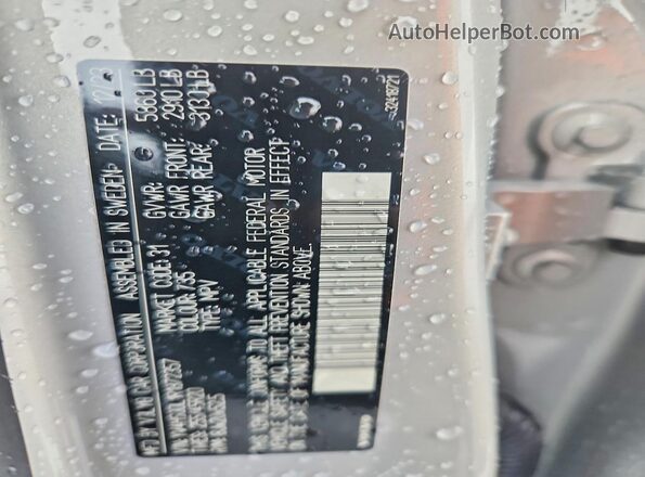 YV4H60DL1R1872357 2024 VOLVO XC60 Silver Вид наклейки з VIN-кодом