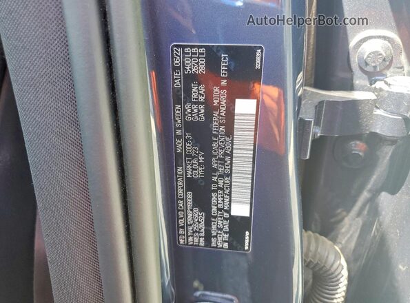 YV4L12RN6P1199089 2023 VOLVO XC60 Blue Вид наклейки з VIN-кодом