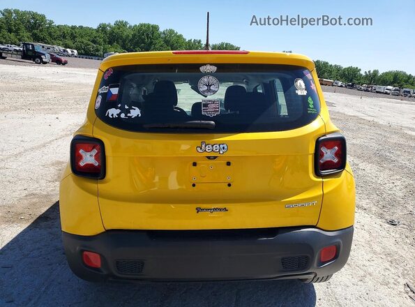 ZACCJAAT8GPC94101 2016 JEEP RENEGADE Желтый Вид сзади