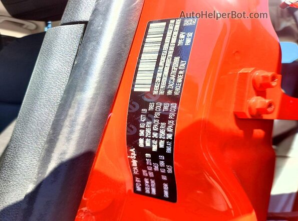 ZACCJAAT8GPD26996 2016 JEEP RENEGADE Оранжевый Вид наклейки с VIN-кодом