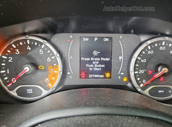ZACCJABBXJPH51214 2018 JEEP RENEGADE Gray ხელსაწყოთა პანელის ხედი