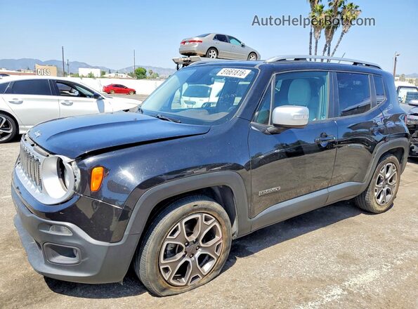 ZACCJADT3GPE10185 2016 JEEP RENEGADE Black Передня ліва чверть