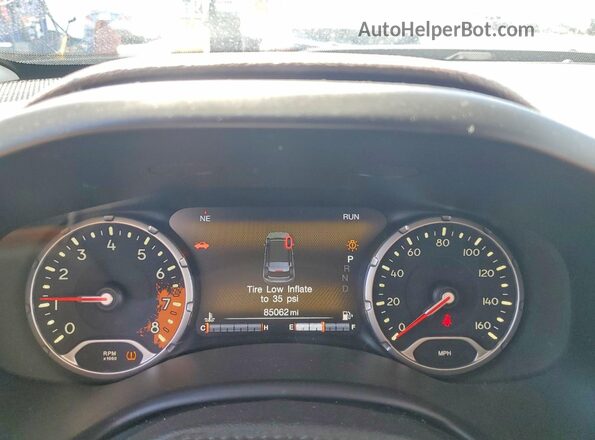 ZACCJADT3GPE10185 2016 JEEP RENEGADE Black Вид щитка приладів
