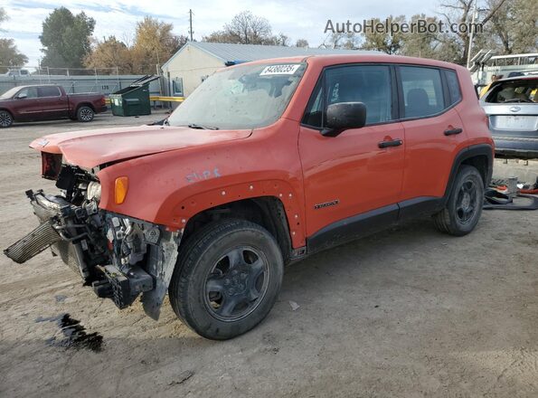 ZACCJBAB7JPH26617 2018 JEEP RENEGADE Оранжевый Передняя левая четверть