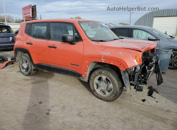ZACCJBAB7JPH26617 2018 JEEP RENEGADE Оранжевый Передняя правая четверть