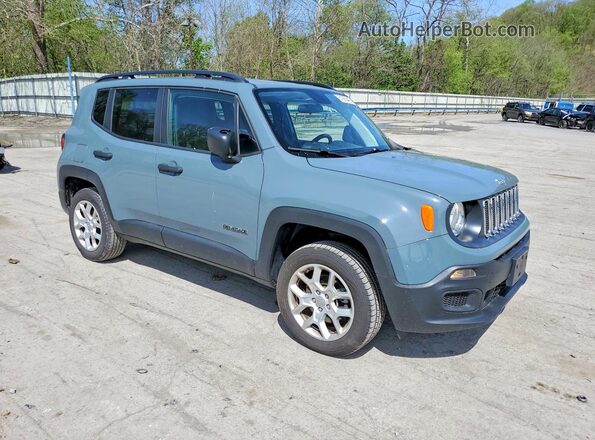 ZACCJBAB7JPJ06220 2018 JEEP RENEGADE Синий Передняя правая четверть