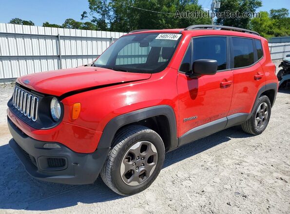 ZACCJBAB8HPE87783 2017 JEEP RENEGADE Red წინა მარცხენა ხედი სამი მეოთხედიდან