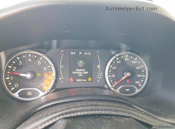 ZACCJBBT2GPC65486 2016 JEEP RENEGADE Silver Вид щитка приладів