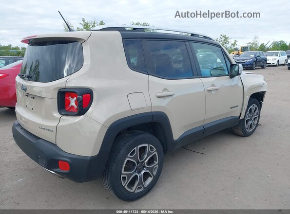 ZACCJBDT3GPD35865 2016 JEEP RENEGADE Beige უკანა მარჯვენა
