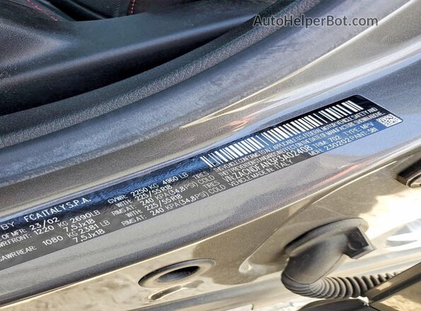 ZACNDFAN3P3A02408 2023 DODGE OTHER Charcoal Widok naklejki z numerem VIN