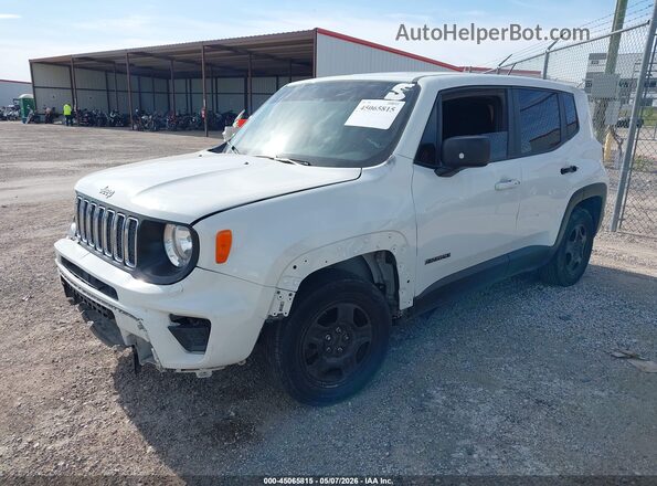 ZACNJAAB7LPK97207 2020 JEEP RENEGADE White წინა მარცხენა ხედი სამი მეოთხედიდან