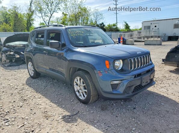 ZACNJAAB7LPL24695 2020 JEEP RENEGADE Синий Передняя правая четверть