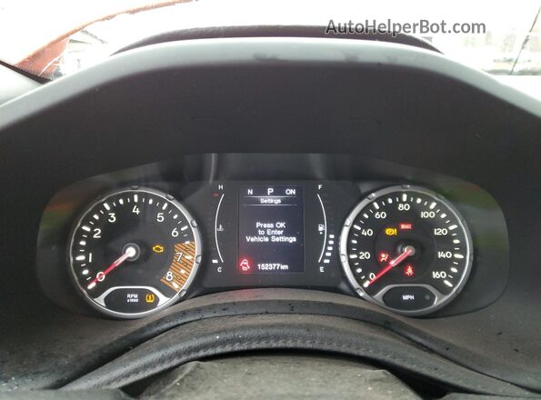 ZACNJABB2LPL12226 2020 JEEP RENEGADE Orange ხელსაწყოთა პანელის ხედი