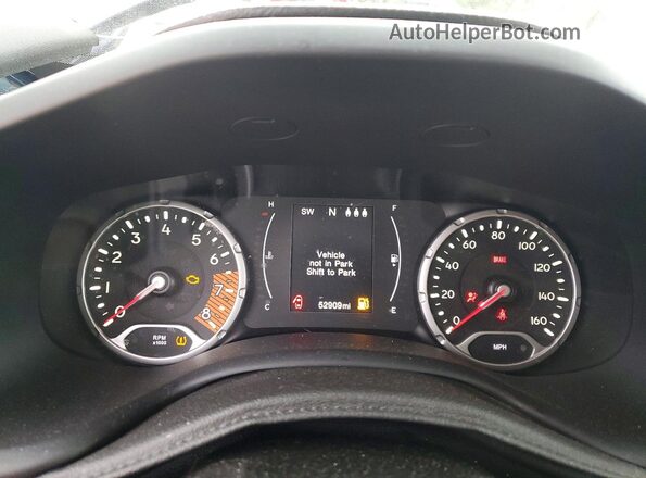 ZACNJBAB1KPK79287 2019 JEEP RENEGADE Blue Vista del cuadro de instrumentos