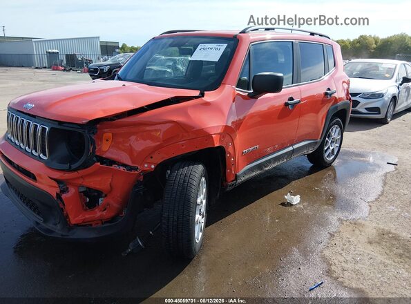 ZACNJBAB8KPK61076 2019 JEEP RENEGADE Оранжевый Передняя левая четверть