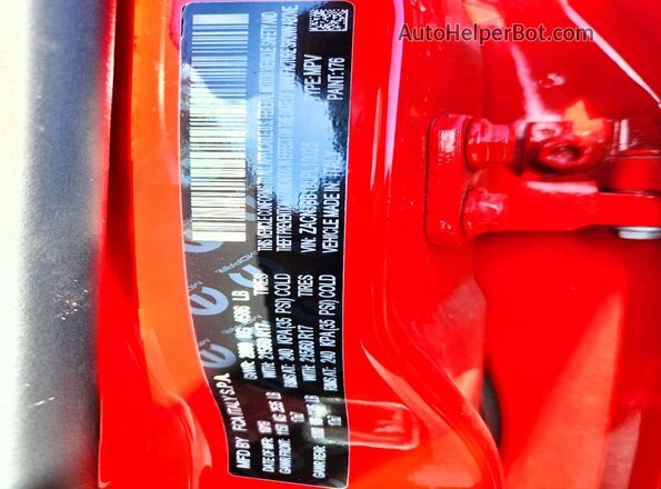 ZACNJBB18LPL10025 2020 JEEP RENEGADE Red Vista de la etiqueta del VIN