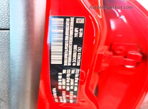 ZACNJBBB9LPL06980 2020 JEEP RENEGADE Red Widok naklejki z numerem VIN