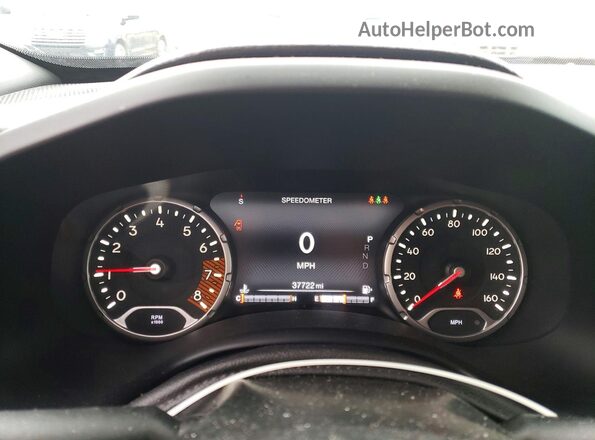 ZACNJBC14KPK06418 2019 JEEP RENEGADE Gray Widok zestawu wskaźników