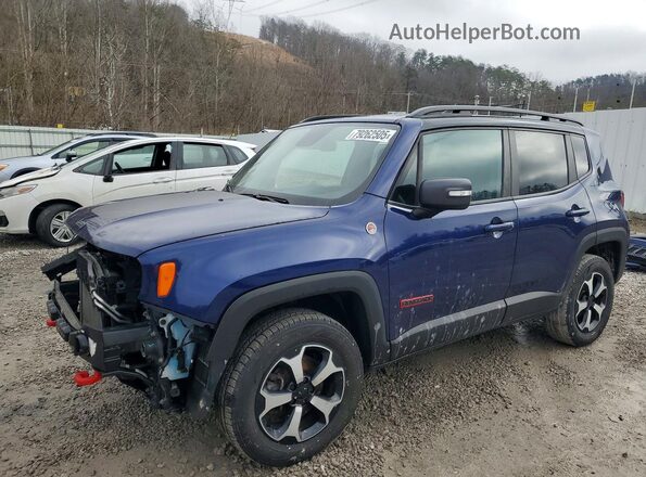 ZACNJBC17LPL77102 2020 JEEP RENEGADE Blue Առջևի ձախ երեք քառորդ տեսարան
