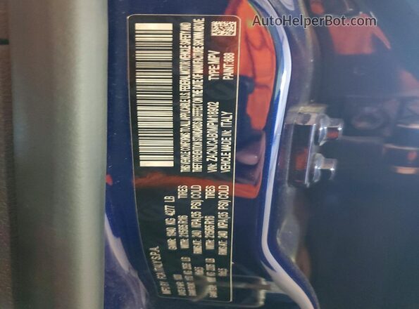ZACNJCAB0MPM18902 2021 JEEP RENEGADE Blue Widok naklejki z numerem VIN