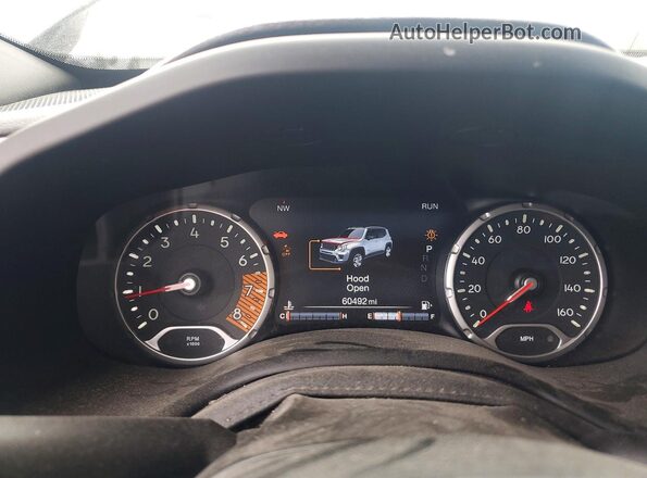 ZACNJCBB7MPM22427 2021 JEEP RENEGADE Blue ხელსაწყოთა პანელის ხედი