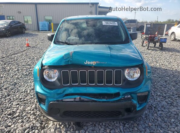 ZACNJDA19NPN99996 2022 JEEP RENEGADE Turquoise Widok z przodu