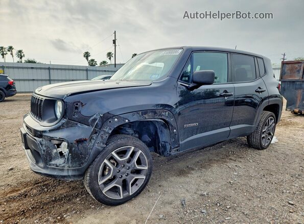 ZACNJDAB4MPN28129 2021 JEEP RENEGADE Black Передня ліва чверть