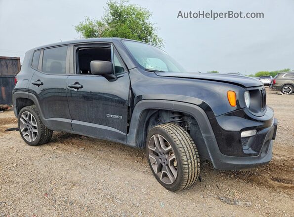 ZACNJDAB4MPN28129 2021 JEEP RENEGADE Black Передня права чверть