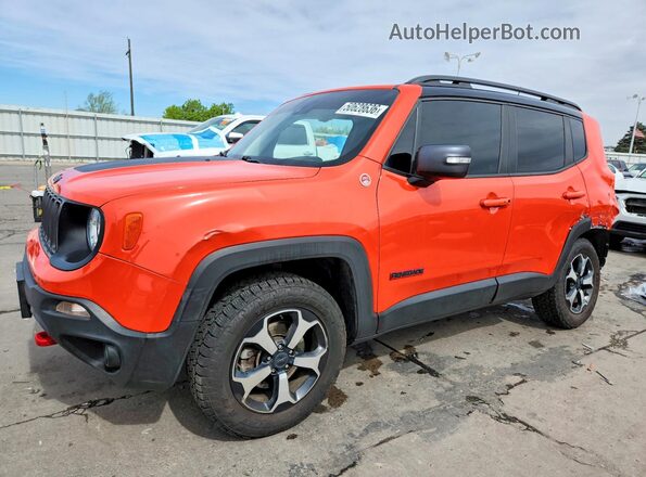ZACNJDC18MPM28703 2021 JEEP RENEGADE Orange Առջևի ձախ երեք քառորդ տեսարան