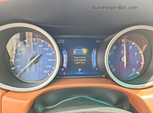 ZAM57RTA3G1178706 2016 MASERATI GHIBLI White Vista del cuadro de instrumentos
