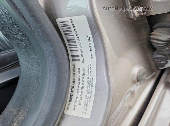 ZAM57RTL7H1247125 2017 MASERATI GHIBLI Gray Вид підкапотного простору