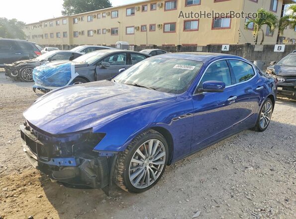 ZAM57XSA4G1166232 2016 MASERATI GHIBLI Blue Передня ліва чверть