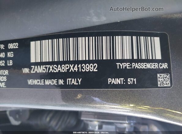 ZAM57XSA8PX413992 2023 MASERATI GHIBLI Gray Вид підкапотного простору