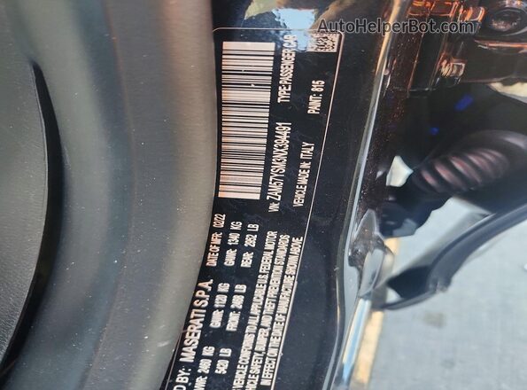 ZAM57YSM3NX394491 2022 MASERATI GHIBLI Черный Вид наклейки с VIN-кодом