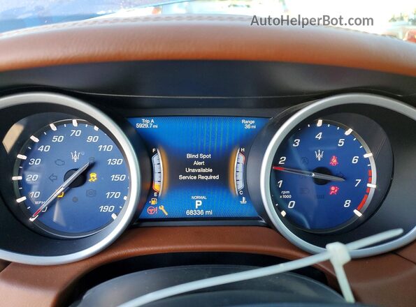 ZAM57YTA2K1309899 2019 MASERATI GHIBLI Синий Вид щитка приборов
