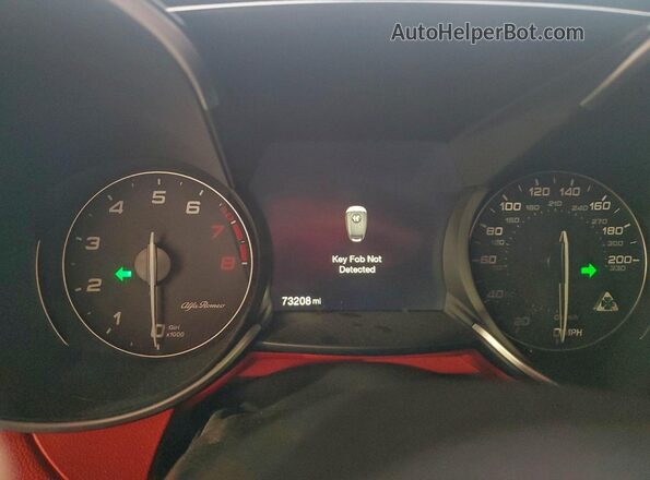 ZARFAEAV5H7555310 2017 ALFA ROMEO GIULIA Black Widok zestawu wskaźników