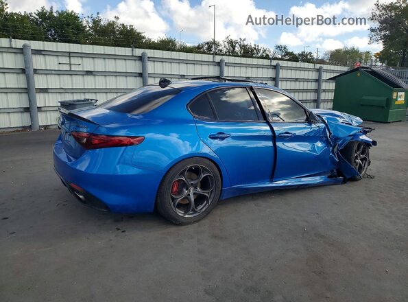 ZARFAECN0J7597354 2018 ALFA ROMEO GIULIA Синий Задняя правая четверть