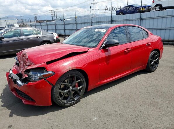 ZARFAMAN1K7622504 2019 ALFA ROMEO GIULIA Красный Передняя левая четверть